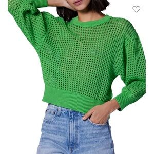 Equipment Femme Esme Cotton Open Knit Sweater Size XS